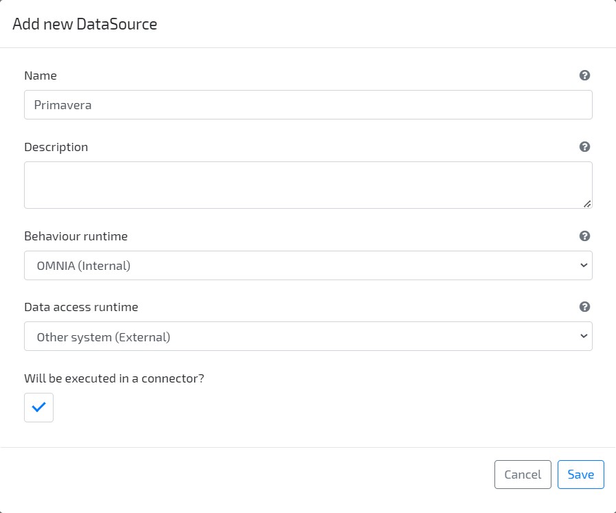 Modeler create DataSource
